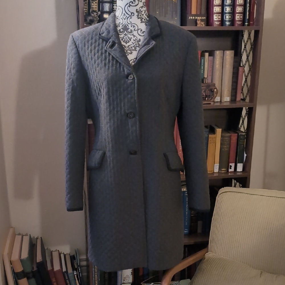Grey Wool Blend Italian Made Coat